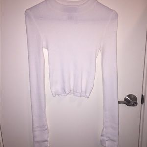 Forever 21 stretchy white sweater